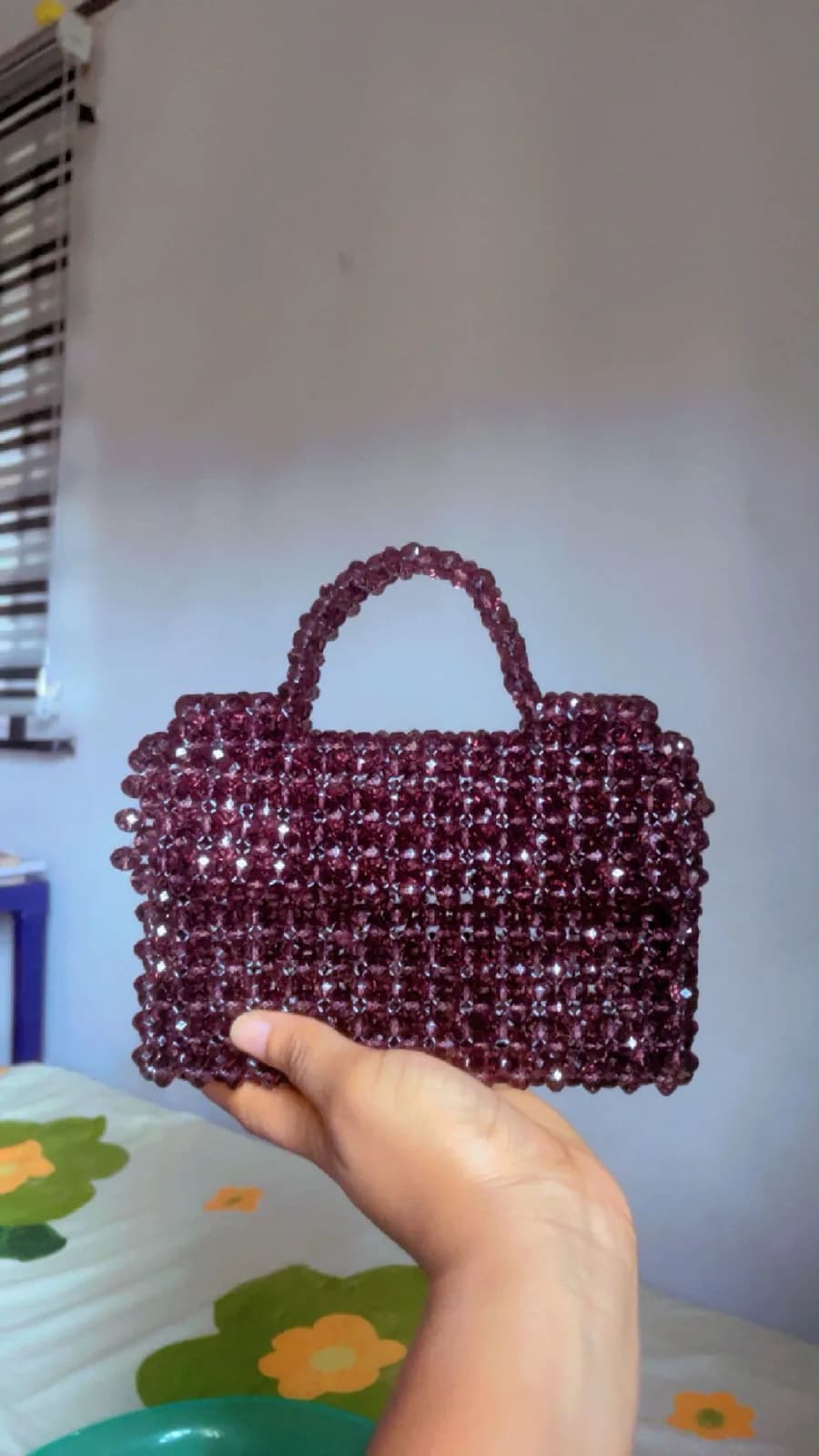 ÀLÁ: Amethyst crystal mini, hand-strung in Plum